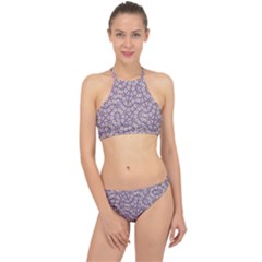 Ditsy Floral Pattern Racer Front Bikini Set by dflcprints