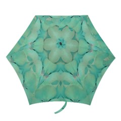 Green Fantasy Flower In Beautiful Festive Style Mini Folding Umbrellas by pepitasart