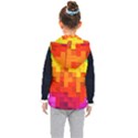 Abstract Background Square Colorful Kid s Hooded Puffer Vest View2
