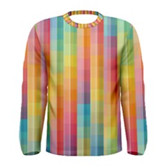 Background Colorful Abstract Men s Long Sleeve Tee