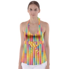 Background Colorful Abstract Babydoll Tankini Top