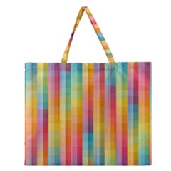 Background Colorful Abstract Zipper Large Tote Bag
