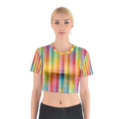 Background Colorful Abstract Cotton Crop Top