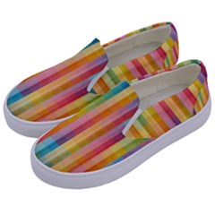 Background Colorful Abstract Kids  Canvas Slip Ons