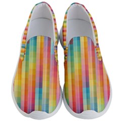 Background Colorful Abstract Men s Lightweight Slip Ons