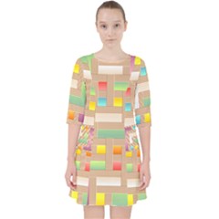 Abstract Background Colorful Pocket Dress