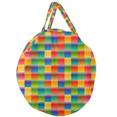 Background Colorful Abstract Giant Round Zipper Tote