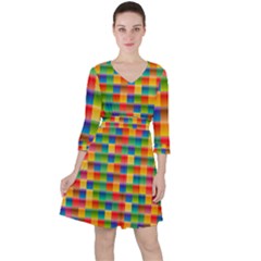 Background Colorful Abstract Ruffle Dress