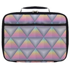 Background Colorful Triangle Full Print Lunch Bag by Nexatart