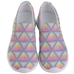 Background Colorful Triangle Men s Lightweight Slip Ons by Nexatart