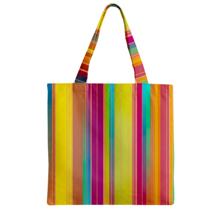 Background Colorful Abstract Zipper Grocery Tote Bag