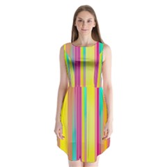 Background Colorful Abstract Sleeveless Chiffon Dress   by Nexatart