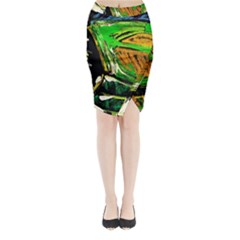 Lillies In The Terracota Vase 5 Midi Wrap Pencil Skirt by bestdesignintheworld