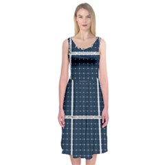 Solar Power Panel Midi Sleeveless Dress by FunnyCow