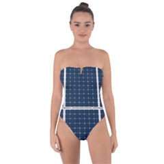 Solar Power Panel Tie Back One Piece Swimsuit by FunnyCow