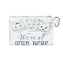 Funny Cats  We Are All Mad Here Canvas Cosmetic Bag (Medium) View2