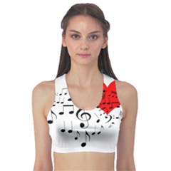 Singing Heart Sports Bra by FunnyCow