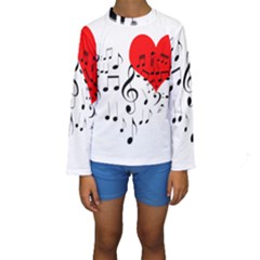 Singing Heart Kids  Long Sleeve Swimwear