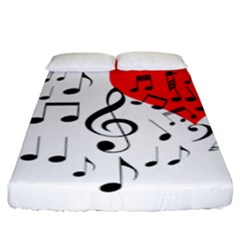 Singing Heart Fitted Sheet (king Size) by FunnyCow