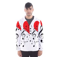 Singing Heart Hooded Windbreaker (men) by FunnyCow