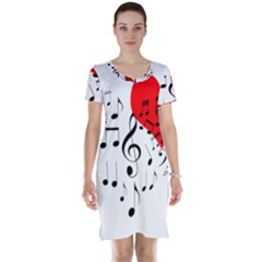 Singing Heart Short Sleeve Nightdress