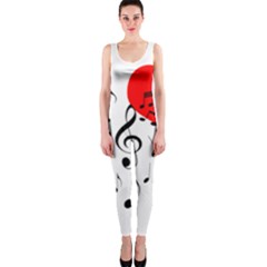 Singing Heart One Piece Catsuit