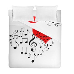 Singing Heart Duvet Cover Double Side (full/ Double Size) by FunnyCow