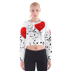 Singing Heart Cropped Sweatshirt