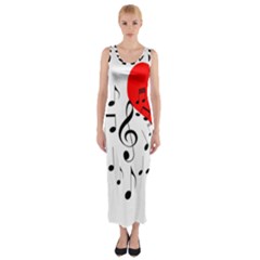 Singing Heart Fitted Maxi Dress