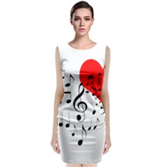 Singing Heart Classic Sleeveless Midi Dress by FunnyCow