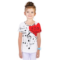 Singing Heart Kids  One Piece Tee