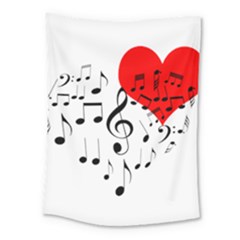 Singing Heart Medium Tapestry by FunnyCow