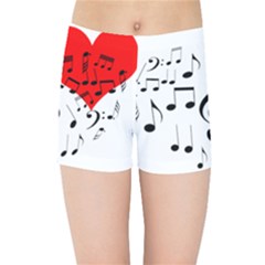 Singing Heart Kids Sports Shorts