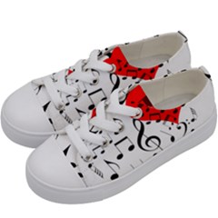 Singing Heart Kids  Low Top Canvas Sneakers