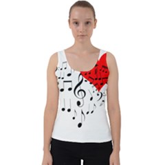 Singing Heart Velvet Tank Top by FunnyCow