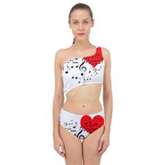 Singing Heart Spliced Up Two Piece Swimsuit