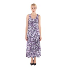 Colorful Intricate Tribal Pattern Sleeveless Maxi Dress by dflcprints