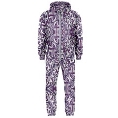 Colorful Intricate Tribal Pattern Hooded Jumpsuit (Men) 