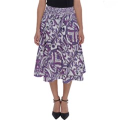 Colorful Intricate Tribal Pattern Perfect Length Midi Skirt by dflcprints