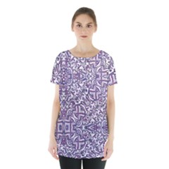 Colorful Intricate Tribal Pattern Skirt Hem Sports Top