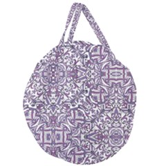 Colorful Intricate Tribal Pattern Giant Round Zipper Tote