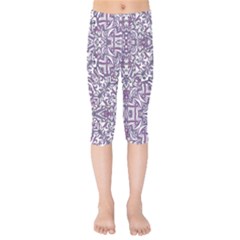 Colorful Intricate Tribal Pattern Kids  Capri Leggings 