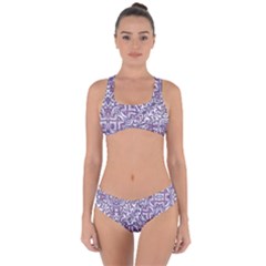 Colorful Intricate Tribal Pattern Criss Cross Bikini Set