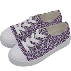 Colorful Intricate Tribal Pattern Kids  Low Top Canvas Sneakers