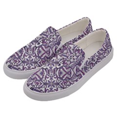 Colorful Intricate Tribal Pattern Men s Canvas Slip Ons
