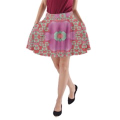 Fantasy Flowers In Everything That Is Around Us In A Free Environment A-line Pocket Skirt by pepitasart