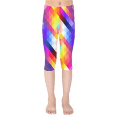 Abstract Background Colorful Pattern Kids  Capri Leggings 