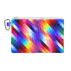 Abstract Background Colorful Pattern Canvas Cosmetic Bag (large)