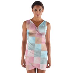 Abstract Pattern Background Pastel Wrap Front Bodycon Dress by Nexatart