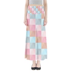 Abstract Pattern Background Pastel Full Length Maxi Skirt by Nexatart